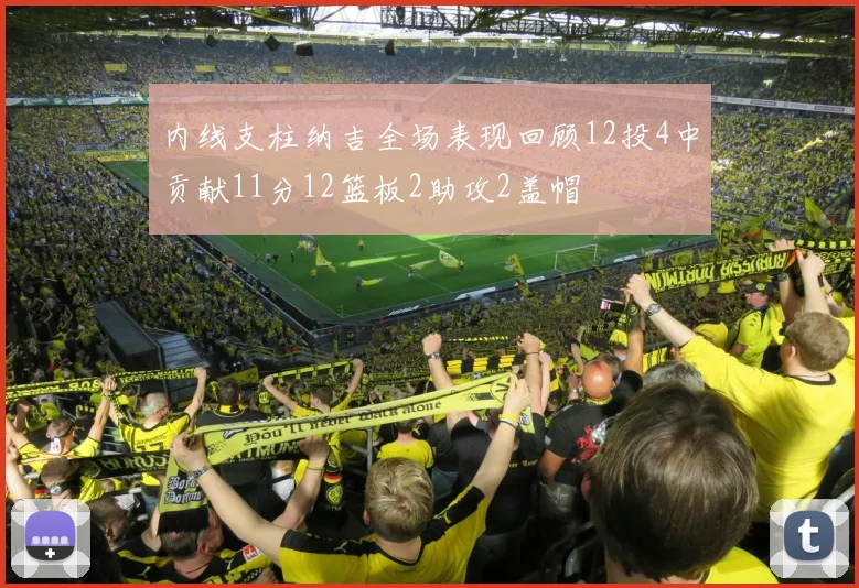 内线支柱纳吉全场表现回顾12投4中贡献11分12篮板2助攻2盖帽